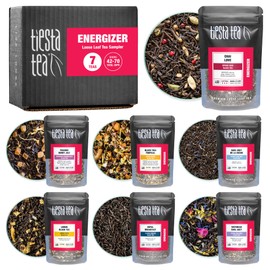 Tiesta Tea - Black Sampler Dry Flight Set, Loose Leaf, High Caffeine, Makes Hot & Iced, Assorted Tea Sets with Herbal, Chai, Fruit Black Teas & More, 7 Resealable Sample Pouches
