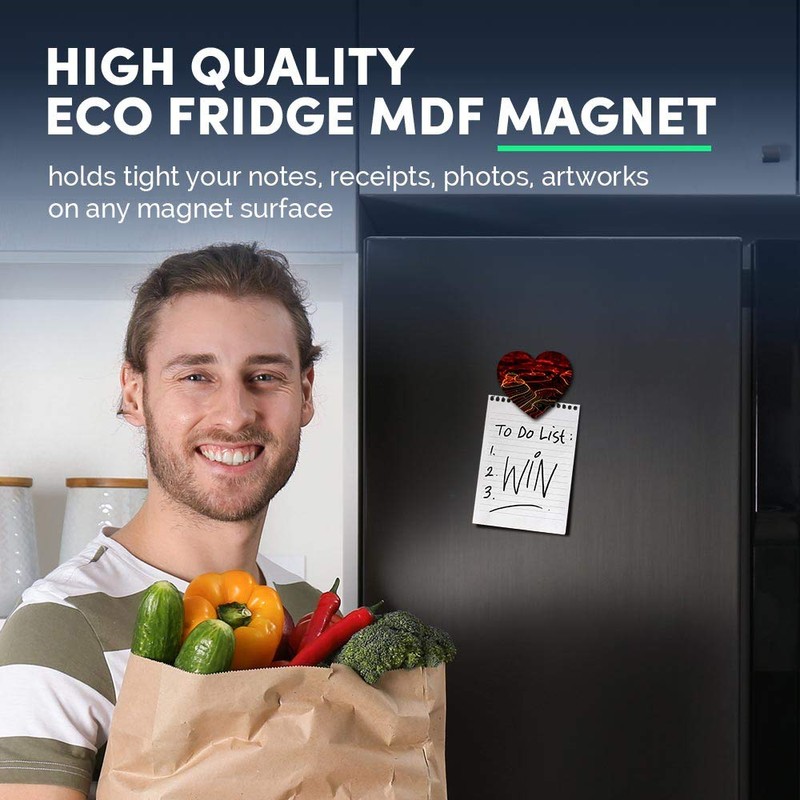 1 x Heart MDF Magnets - 3D Topographic Map Geography