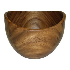 Mountain Woods Dark Brown Round Artisan Acacia Wood Serving Bowl | A Perfect Bowl for Salad, Fruit, Decorative Bowl – 10”x10”x7”