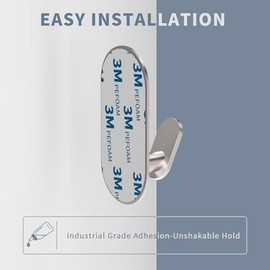 Ganchos adhesivos para toallas de baño, paquete de 2 ganchos de pared adhesivos de acero inoxidable y aleación de zinc, para colgar, autoadhesivos, resistentes, para baño, cocina, clóset, puerta