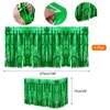 MECCANIXITY 4 Pcs 29x108 Inch Green Metallic Foil Fringe Tinsel