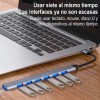Gomia Adaptador Multipuerto Hub Delgado De 7 Puertos Usb 3.0