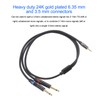 3.5mm 1/8 Inch Male to Dual 6.35mm 1/4 Inch TS