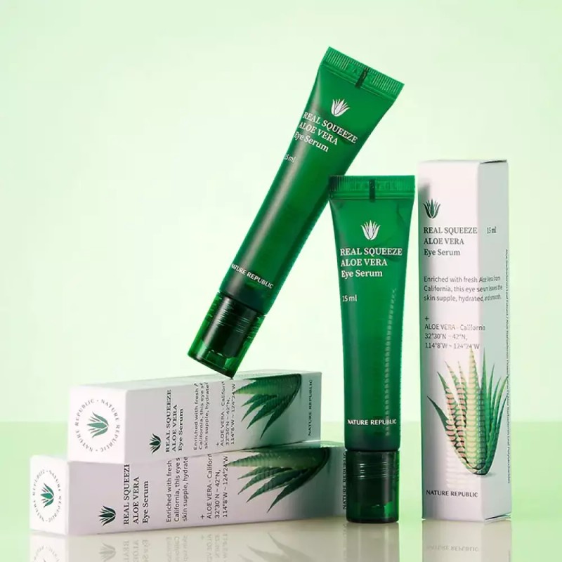 Nature Republic [네이처리퍼블릭] 리얼 스퀴즈 알로에베라 아이 세럼 15ml Nature