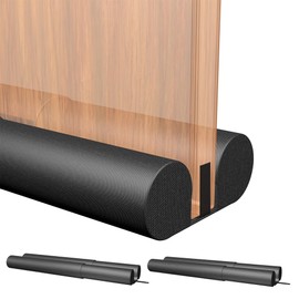2 Pack Large Door Draft Stopper for Bottom of Doors 36 Inch Door Sweep Weather Stripping Noise Blocker Under Door Draft Noise Black Stoppers Adjustable Twin Door Sweep Draft Seal Window Sealer