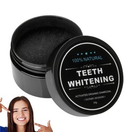 Teeth Whitening Powder, Activated Carbon Powder, Teeth Whitening Powder, Natural Coconut Activated Carbon Powder, for White Teeth, Removal of Gums, Refreshing Breath