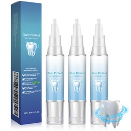 3 x Gum Protect Repair Gel Against Gum Drop, Deep Cleansing Teeth Repair Gel with Mint, Gum Ease Gum Gel for Gum Building, Gentle Whitening Gel, 3 x 4 ml