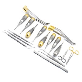 OdontoMed2011 New Premium German Grade Set of 17 Each Oral Dental Extracting Elevators Forceps Instrument Kit Set-Premium Dental Instruments Set ODM