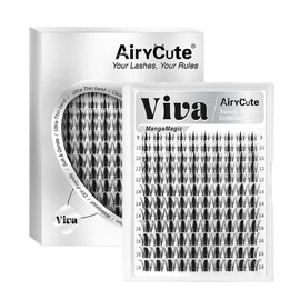 AiryCute Clusters Upgrade 2.0 Lashes with Ultra-Dense, Waterproof, Long-Lasting Lashes | Venus, Fairy, Flora | Natural Daily, Volume Style, Manga Style | Beginner-Friendly DIY Lashes for a Flawless | Trendy & Must-Have Clusters:_Only Viva Cluster