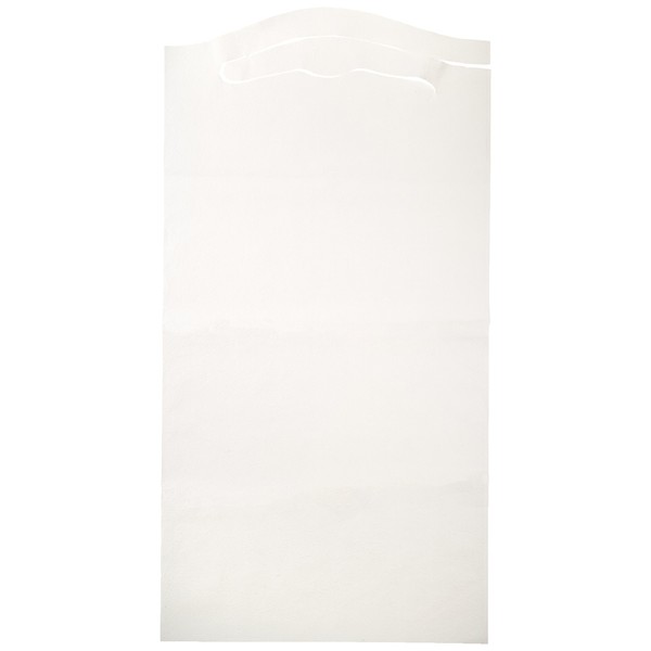 Sammons Preston Disposable Food Catcher Aprons, Pack of 50 Convenient Lightweight Adult Bibs for the Elderly and Disabled, Comfortable Plastic Aprons & Clothing Protectors, White, 16" x 32"