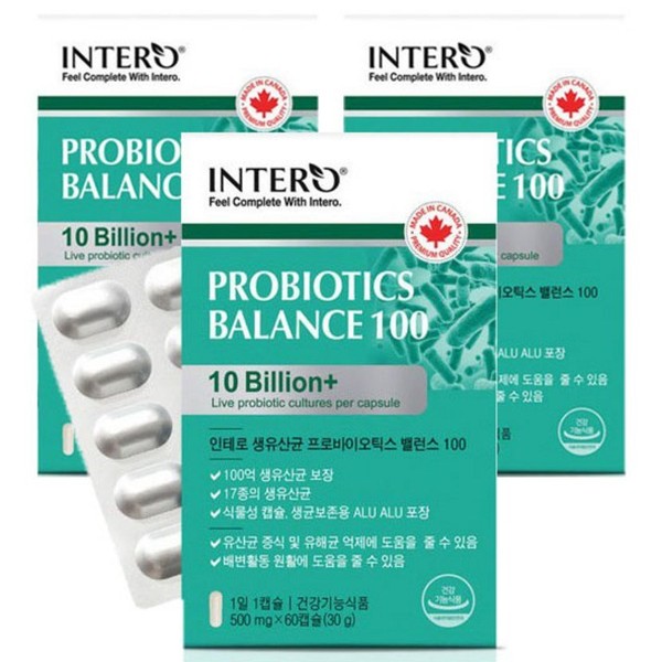 Inter Live Lactobacillus Probiotics Balance 100, 60 tablets, 3 units