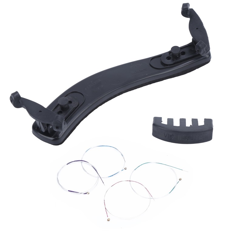 3 in 1 Violin Parts Kit Shoulder Rest Mute String
