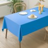 Jepeux 2 Packaging Light Blue Plastic Tablecloth, 54 inch x108