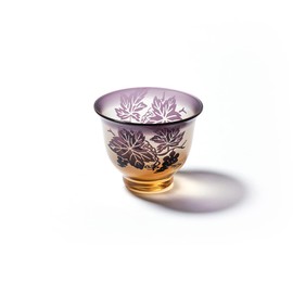 Taimuro Kobo TB3502 Engraved Dream Pattern, Iron Wire Pattern, Guinomi, Paper Box, Made in Japan