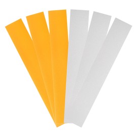 HARFINGTON 6pcs Reflective Stickers 1" x 5.9" High Visibility Vinyl Reflective Adhesive Tape Waterproof for Bike Car Motorcycle Trailer Helmet Mailbox, Yellow White