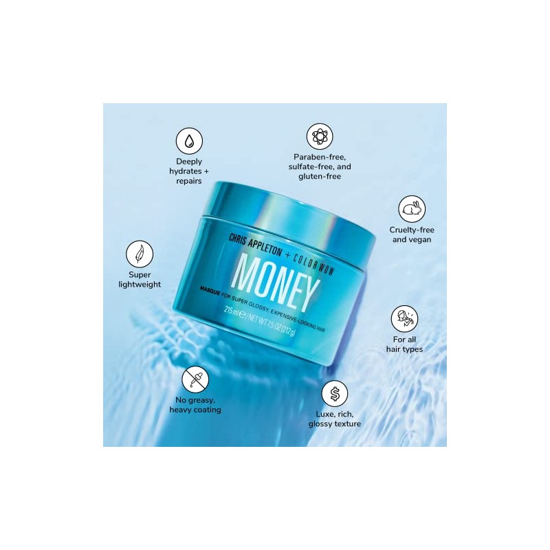 COLOR WOW Money Masque for Super Shiny, Luxurious Looking Hair,
