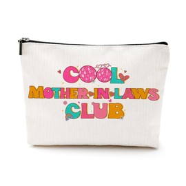 Funny Cool Gifts for Mother in Law, Mother in Law Birthday Gifts, Mother-in-Law Gifts from Daughter-in-Law Mothers Day Cosmetic Bag Christmas Wedding Makeup Bag for Women Friend Mother of The Groom