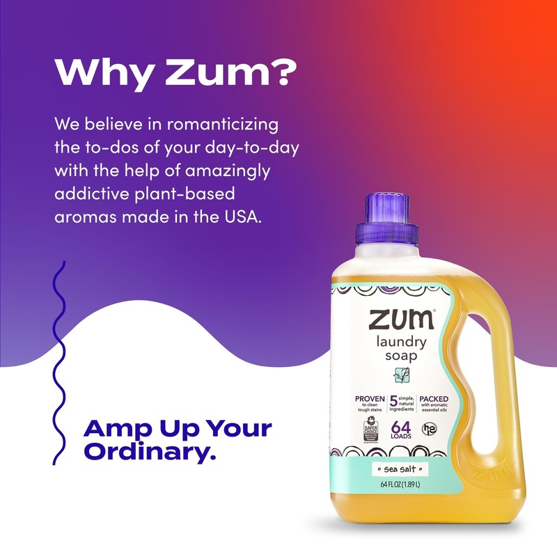 Indigo Wild Zum Clean Laundry Soap - Plant-Based Liquid Laundry