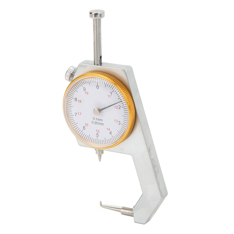 0 to 20mm Curved Tip Thickness Meter 0.1mm Resolution Precise