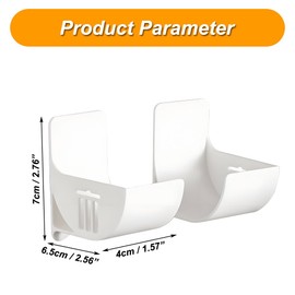 Universal Adjustable Plastic Wrap Organizer 2 Pairs Wall- Mounted Foil holders Cabinet Door Garbage Bag Rack Self-adhesive Oven Foil Hangers for Kitchen Cupboard Space-Saving Kitchen Storage Organizer