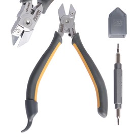 Model Nippers for DIY Model Building Replaceable Blade, Gundam Model Tools for Plastic Models, Ultra-thin Single-edged Non-slip Grip, Sharp Cutters, KJ025