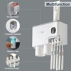 SIMIN Automatic Toothpaste Dispenser Squeezer Kit, Zahnbürstenhalter, Zahnbürstenhalter zur Wandmontage,