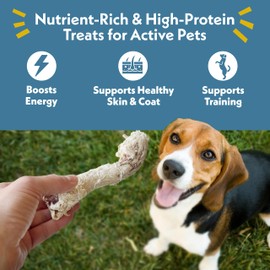 Fresh Is Best Freeze Dried Dog Treats – Raw Freeze Dried Cat Treats in Resealable Zipper Bag – High-Protein Duck Necks for Dogs & Cats – Made in The USA