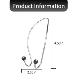 Osilly Bling Car Purse Hook, 2PCS Crystal Rhinestone Seat Back Headrest Organizer Hanger for Purses Bags Clothes, Multifunctional Auto Interior Holder Accessories, Universal for Vehicles (Black)