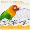 3 Pcs Bird Perch Platform Stainless Steel Birds Perches with