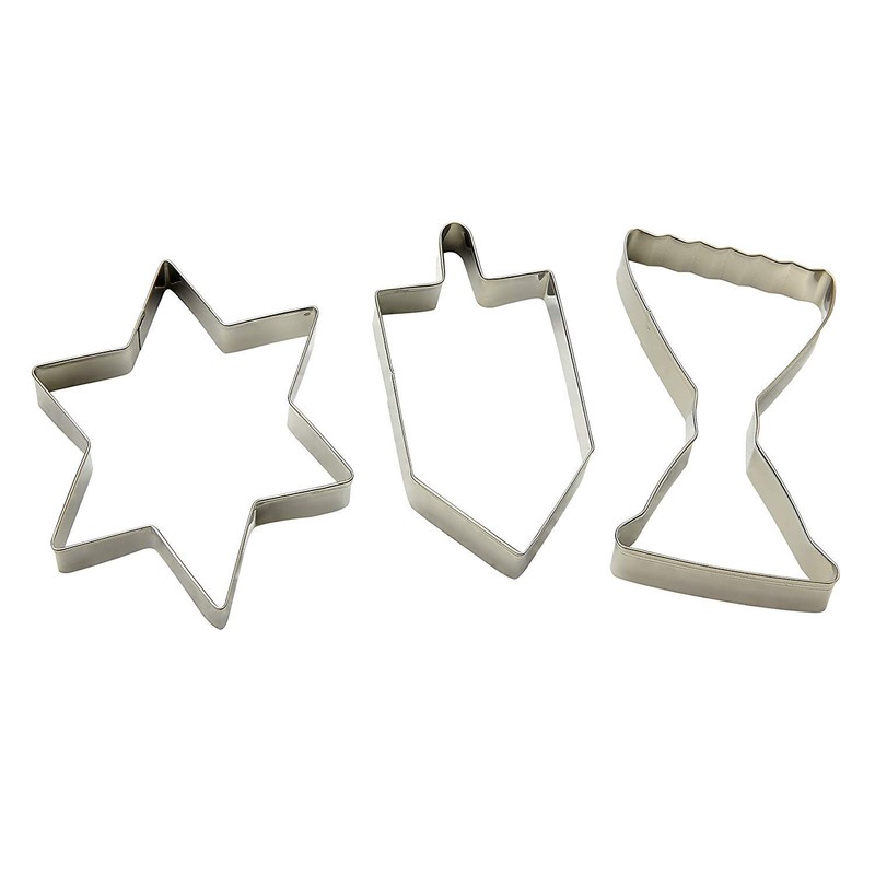 Hanukkah Cookie Cutters - Stainless Steel Chanukah Cookie Cutters -