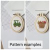 Counted Cross Stitch Tractor and Apple Basket Minis 2 Patterns