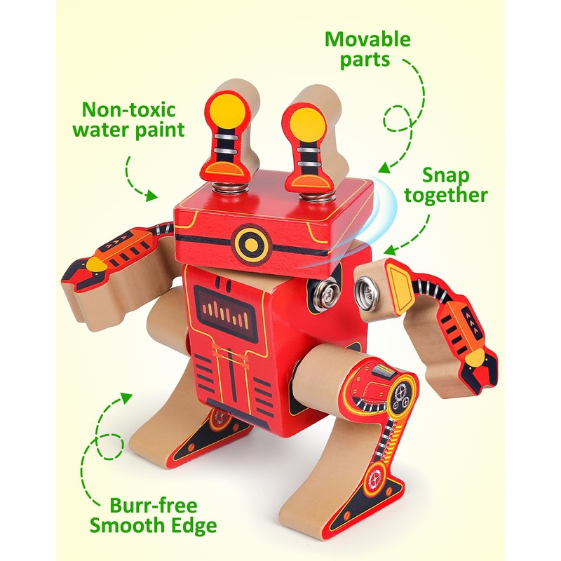 Coogam Fine Motor Building Robot Blocks for 3 4 5