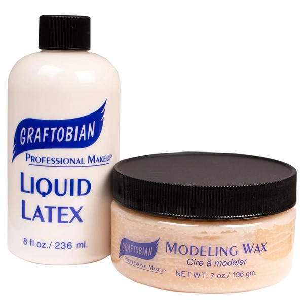 Liquid Latex with Modeling Scar Wax SFX Make up Bundle