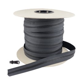 EZ-Xtend #8 Lenzip Chain Vislon Zipper by The Yard with Metal Locking Double Sliders. Bags, Boat Cushions, Boat Covers, Back Packs, Sewing Projects, Replacement Zipper(5 Yds + 4 Sliders)