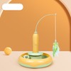 Cat Feather Toy Automatic 360 Degrees Rotating Bell Ball Stable