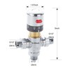 Fyeer 3-Way Thermostatic Mixing Valve, DN15 Temperature Control Bathroom Faucet
