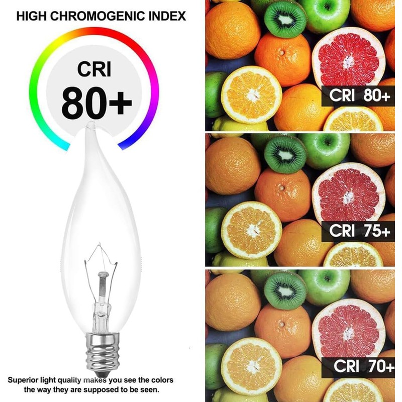 DXMKOP E12 Candle Light Bulbs,60W Candelabra Light Bulbs, E12 B10