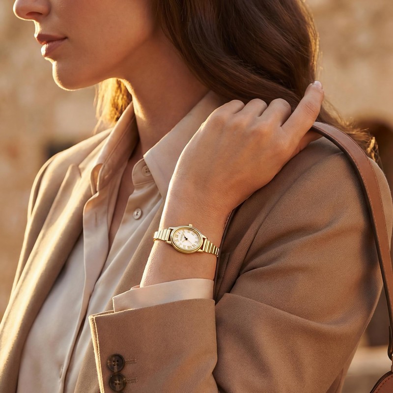TKIIOER Small Gold Watches for Women, Easy to Read Roman