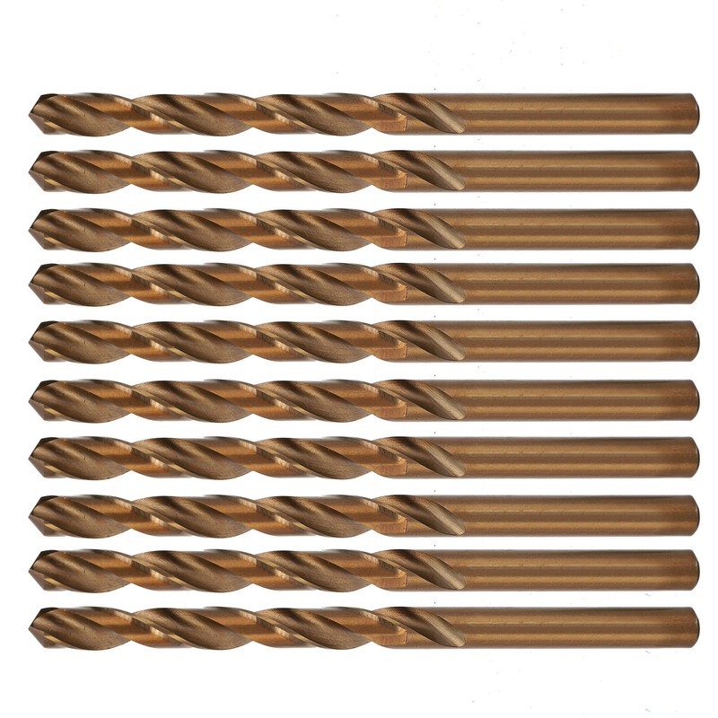 10Pcs Twist Drill Bit High Speed Steel Straight Shank Hole