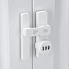 INIRET White 180 Degree Barn Door Lock,Mechanical Password Lock,Flip Latch