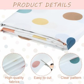 Boho Dots White Classroom Bulletin Board Decorations Fabric 47x141inch Boho Dots White Large Classroom Background for Wall Backdrop, DIY Craft, Bulletin Board, Pillows, Curtains, Reusable, Easy to Cut