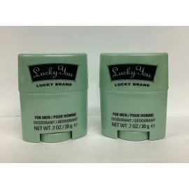 Lucky You By Lucky Brand LOT OF 2 Deodorant For Men .7oz AS PICTURED, NO BOX New