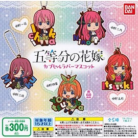 The Quintessential Quintuplets Rubber Mascot (Complete Set of 5)