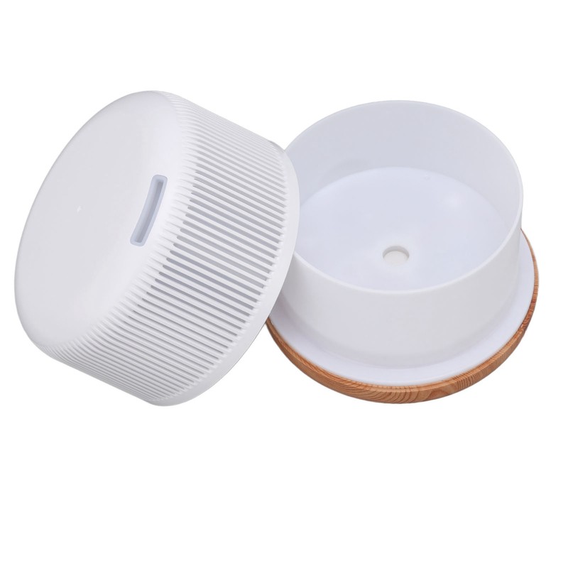 300ml Wood Grain Humidifier Aromatherapy Diffuser Humidifier with 7 LED