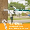 Forbabe Screw Hooks Small 304 Stainless Steel Pack of 20