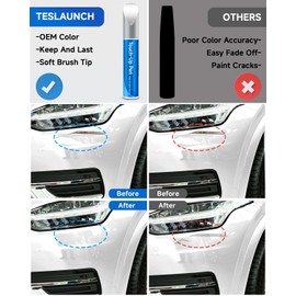 Teslaunch 614 Ice White Touch Up Paint Compatible with Volvo Exact Match Touch Up Paint Car Scratch Repair