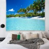 YISURE Tropical Ocean Beach Tapestry, Palm Tree Summer Blue Sky