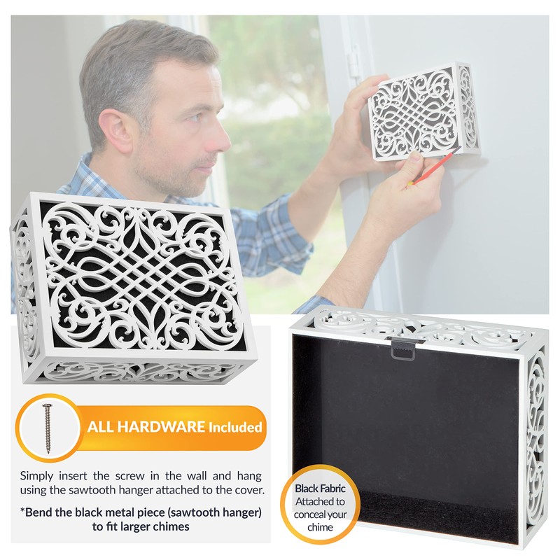 Newhouse Hardware Wooden Doorbell Chime Cover, Corinthian Design