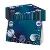 DRWJPAT Outer Space Place Cards, Planets Rocket Name Card For