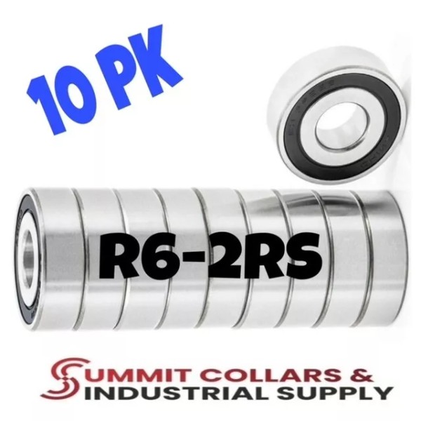 SUMMIT COLLARS R6-2RS C3 EMQ Premium Rubber Sealed Ball Bearing